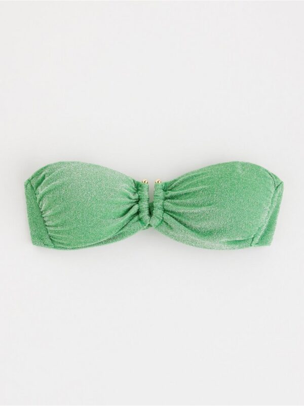 Glittery padded bandeau  bikini bra - 8696604-7982