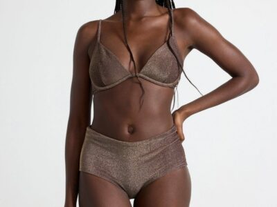Glittery hipster bikini bottom - 8704626-215