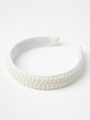 Alice band with pearls - 8777576-300