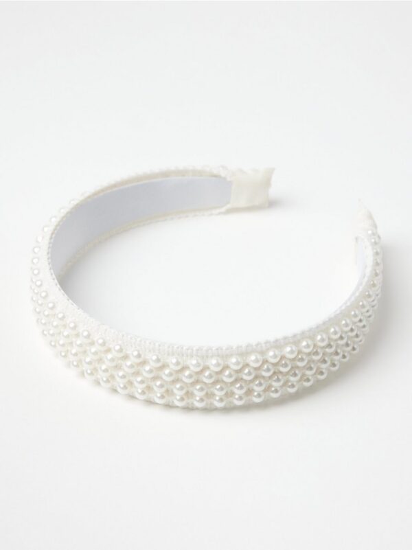 Alice band with pearls - 8777576-300