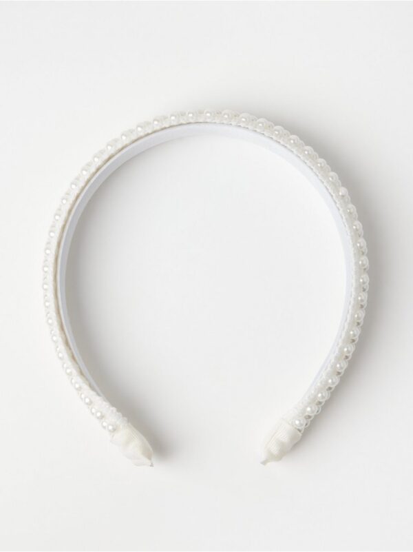 Alice band with pearls - 8777576-300