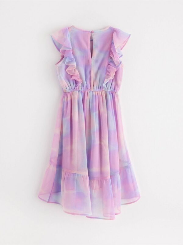 Patterned Dress in chiffon - 3000780-9613