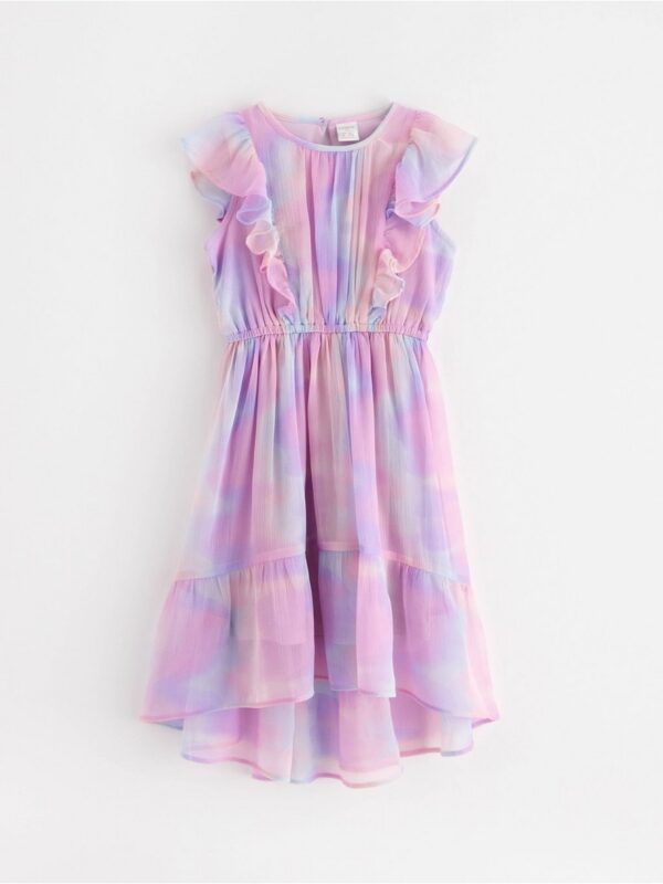 Patterned Dress in chiffon - 3000780-9613