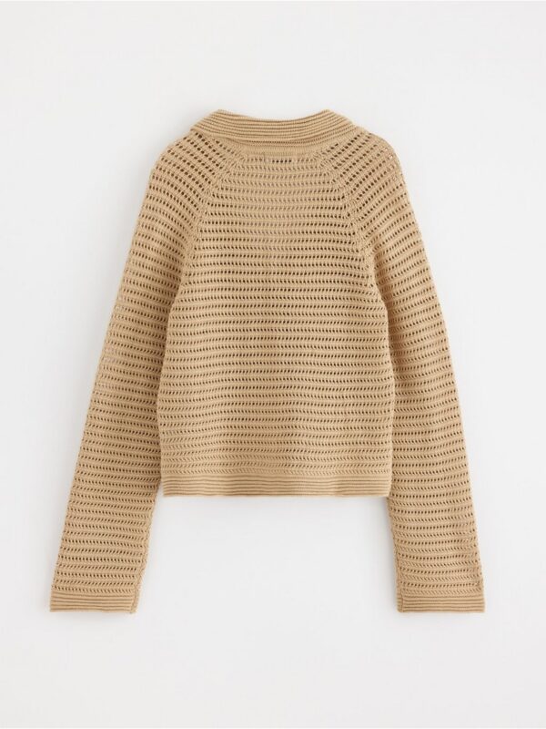 Hole-knit cardigan - 3001305-8659