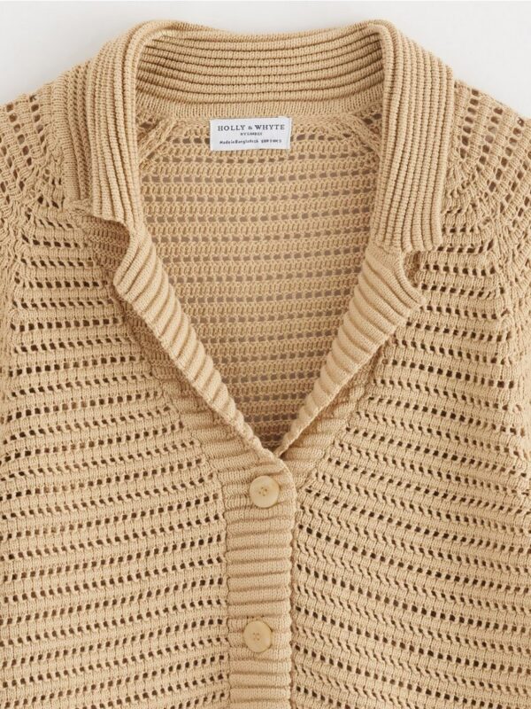 Hole-knit cardigan - 3001305-8659