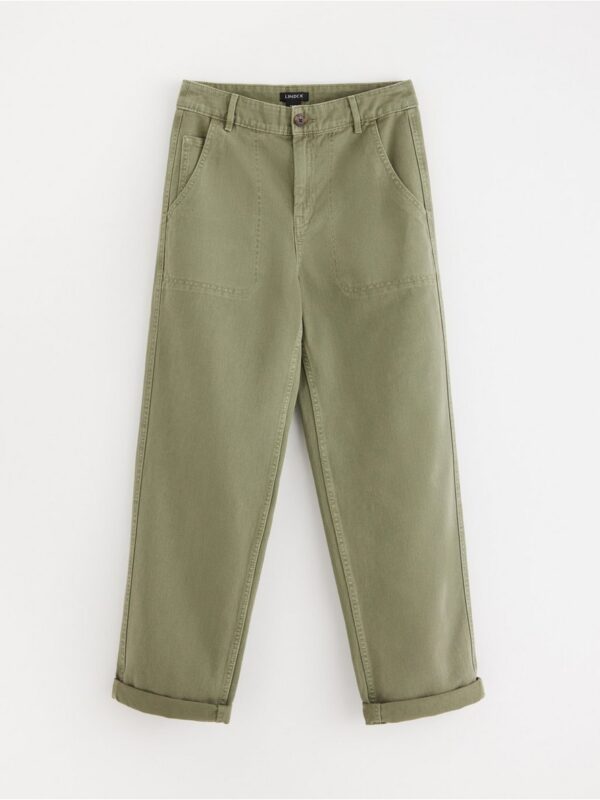 Straight trousers with regular waist - 3001510-9615