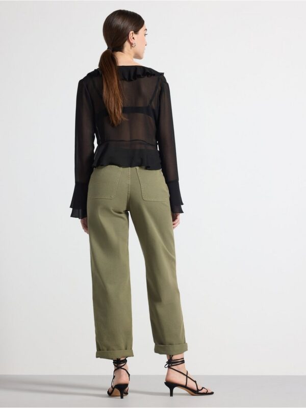 Straight trousers with regular waist - 3001510-9615