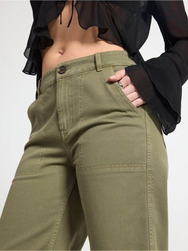 Straight trousers with regular waist - 3001510-9615