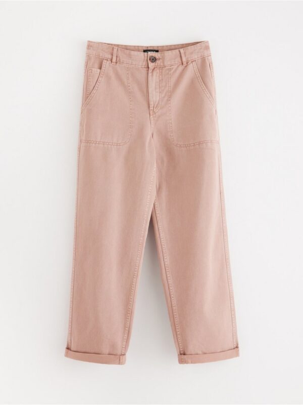 Straight trousers with regular waist - 3001510-9619