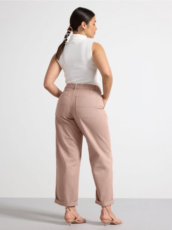 Straight trousers with regular waist - 3001510-9619