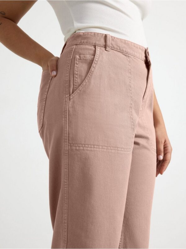Straight trousers with regular waist - 3001510-9619