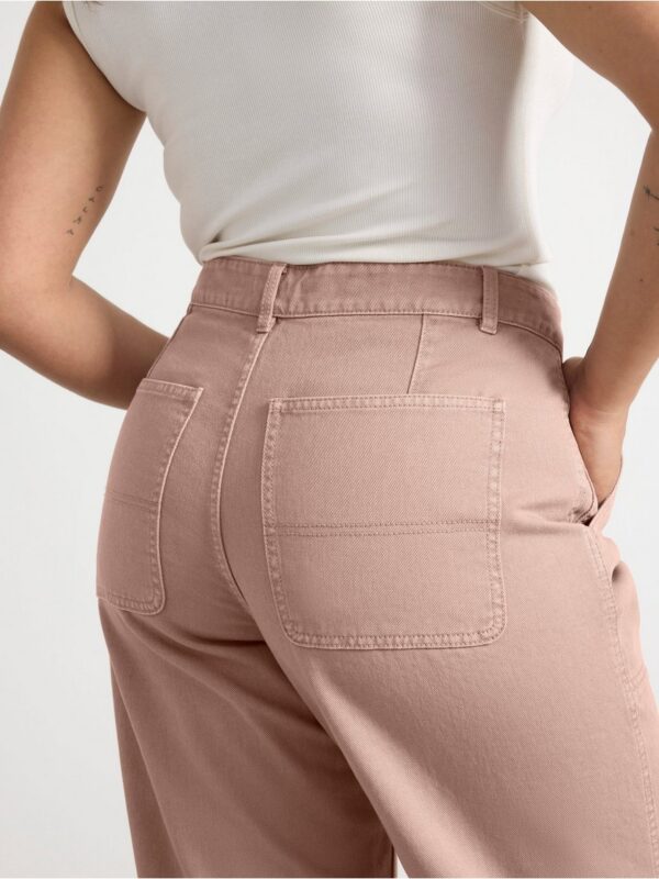 Straight trousers with regular waist - 3001510-9619