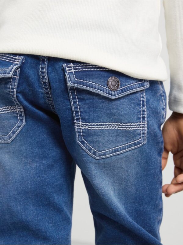 STAFFAN Straight leg jeans in denim jersey - 3001807-790