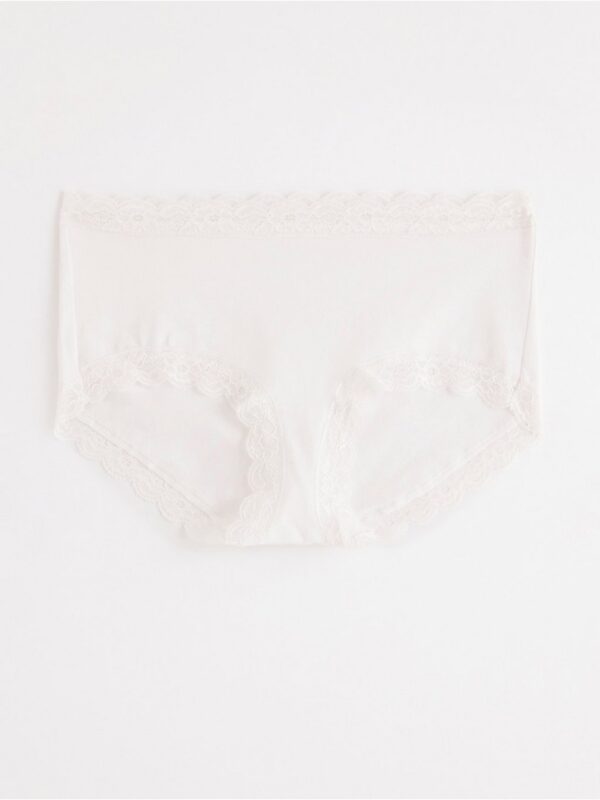 Regular waist brief with lace trim - 3001929-70