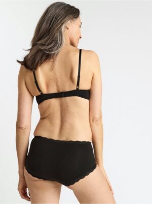 Regular waist brief with lace trim - 3001929-80