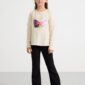 Ribbed flared leggings - 3001935-80