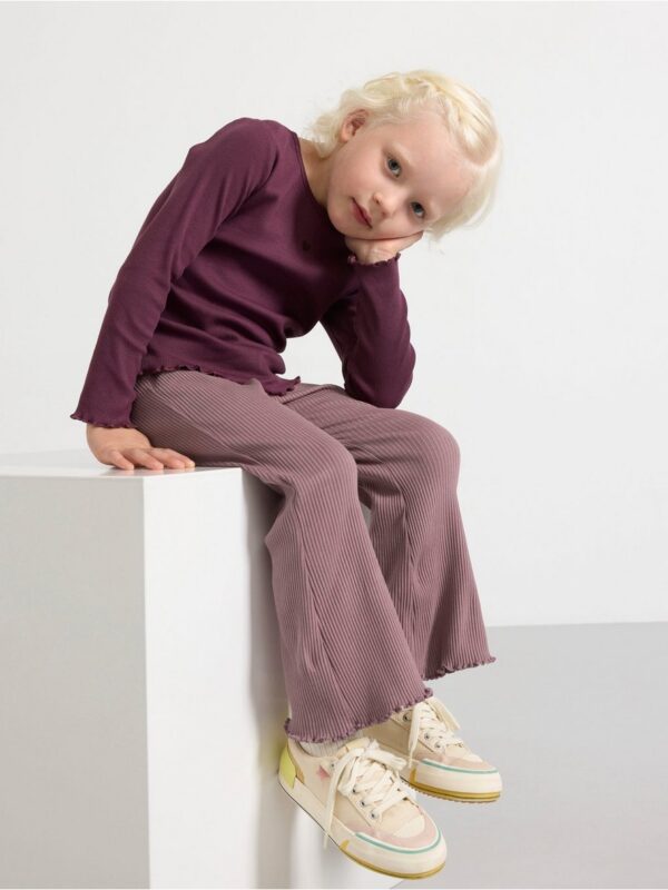 Ribbed flared leggings - 3001935-9438