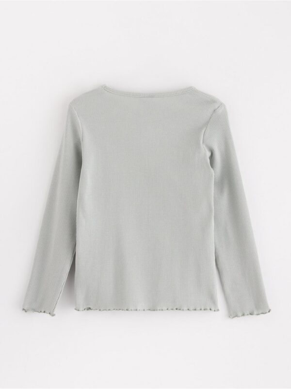 Ribbed long sleeved top - 3001938-7986