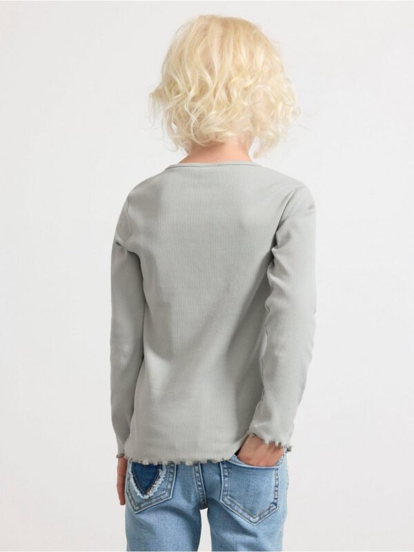 Ribbed long sleeved top - 3001938-7986