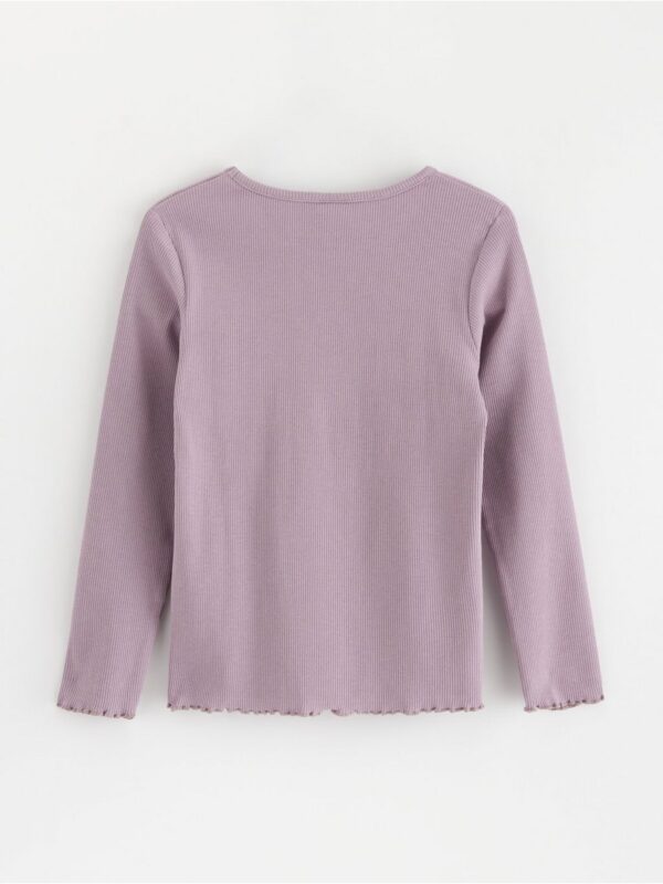Ribbed long sleeved top - 3001938-8121