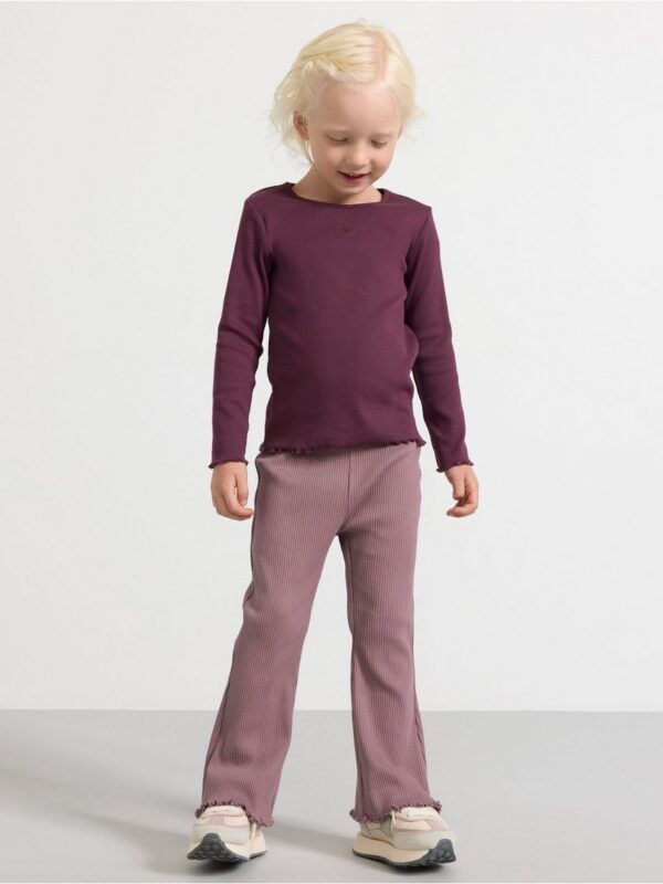 Ribbed long sleeved top - 3001938-8121
