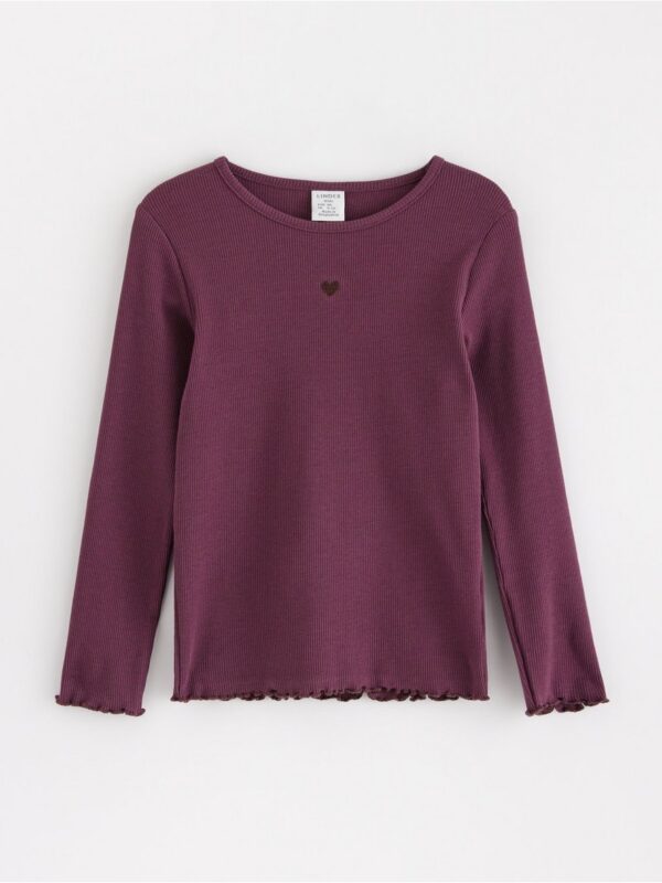 Ribbed long sleeved top - 3001938-9439
