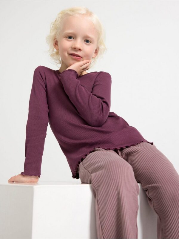 Ribbed long sleeved top - 3001938-9439