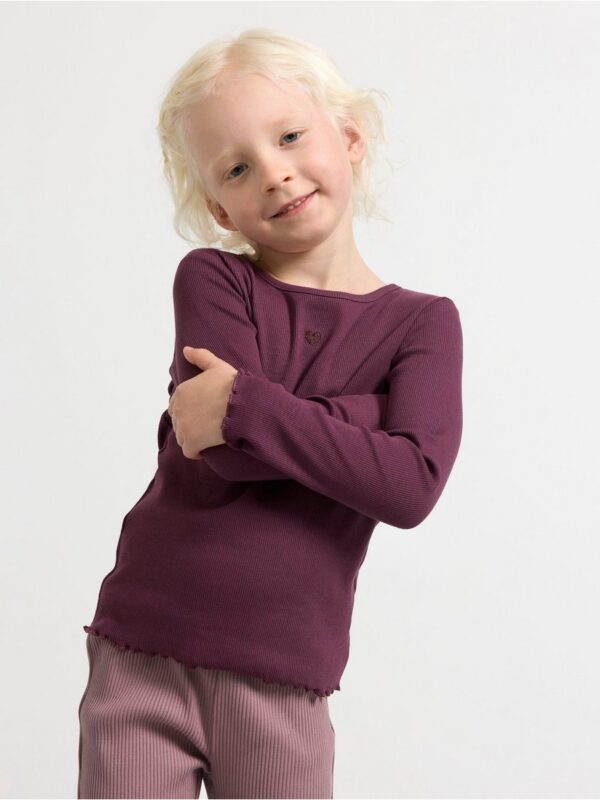 Ribbed long sleeved top - 3001938-9439
