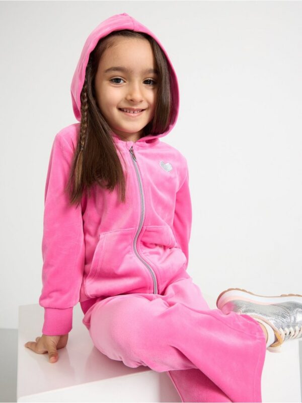 Velour hoodie - 3001962-481