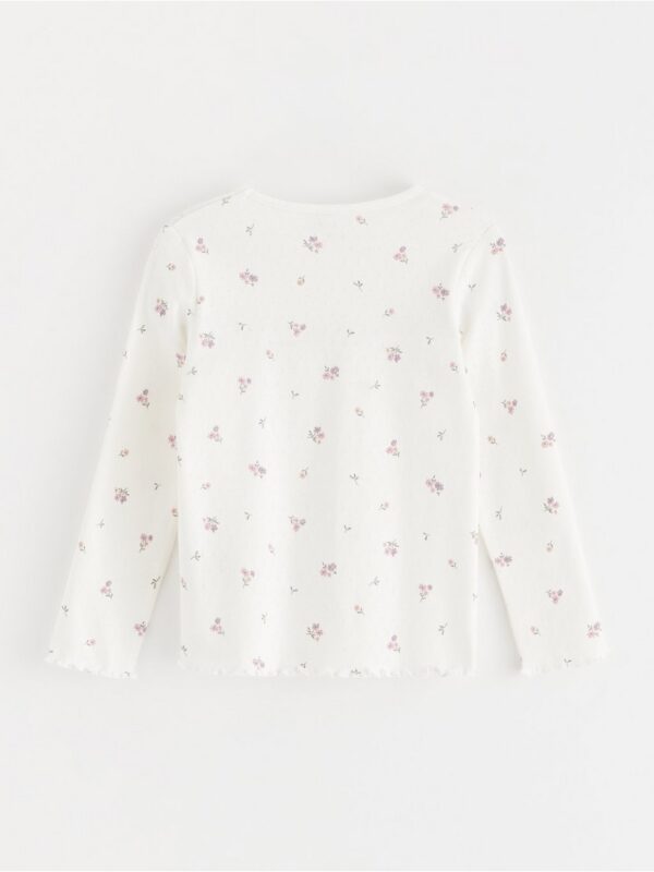 Pointelle knitted long sleeved top - 3001964-325