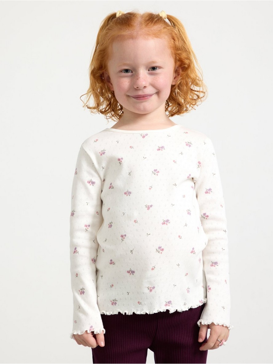Majica – Pointelle knitted long sleeved top