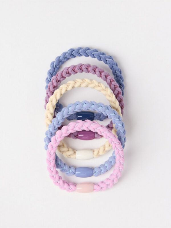 5-pack braided hair elastics - 3002033-9604