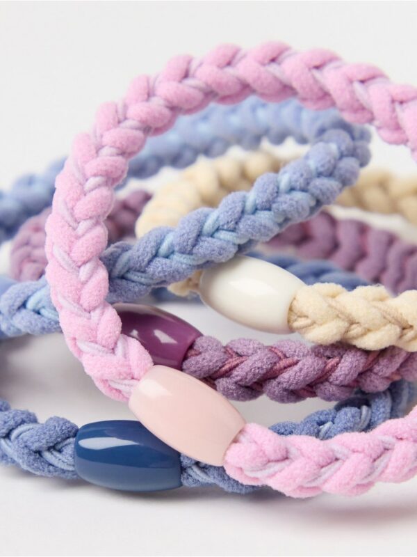 5-pack braided hair elastics - 3002033-9604