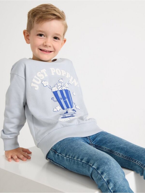 Sweatshirt with brushed inside - 3002106-8403