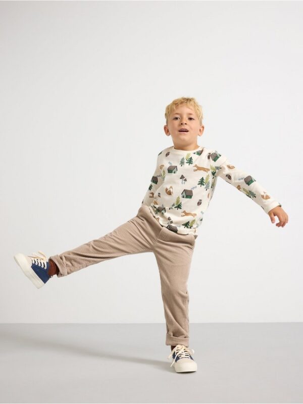 Trousers in corduroy - 3002221-6402