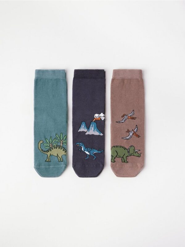 3-pack socks with antislip - 3002549-8429