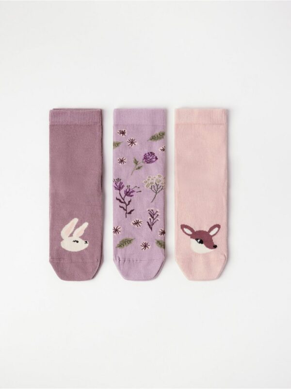 3-pack socks with antislip - 3002582-8121