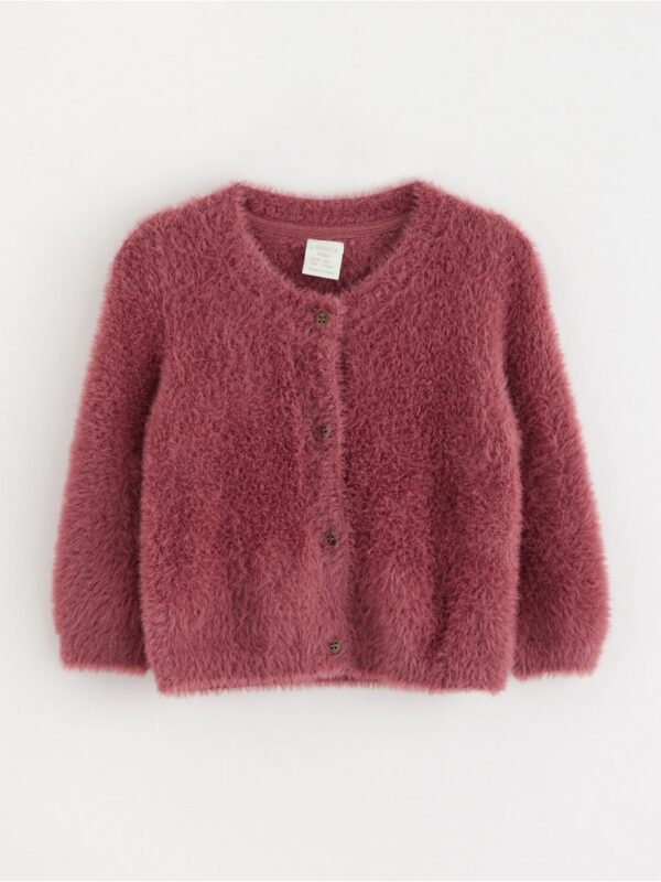 Fluffy knitted cardigan - 3002724-554