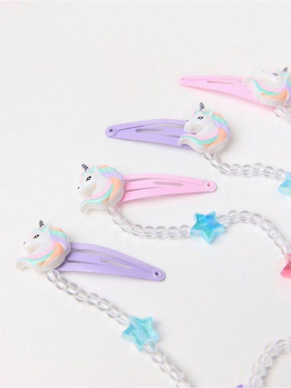 4-pack  hairclips with pearls - 3002927-6665