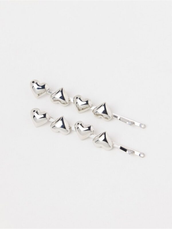 2-pack  hair pins with hearts - 3002935-10