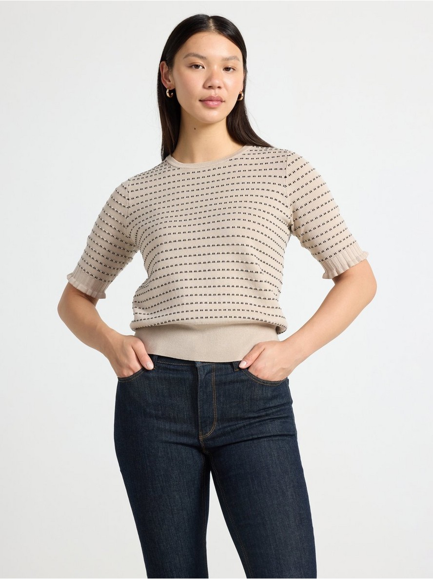 Dzemper – Patterned short sleeve jumper
