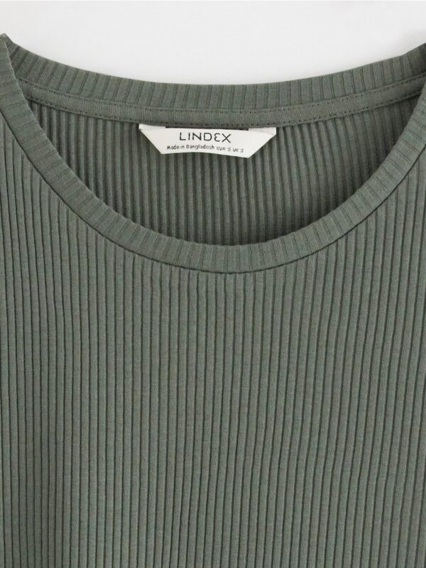 Ribbed short sleeve top - 8555247-7431