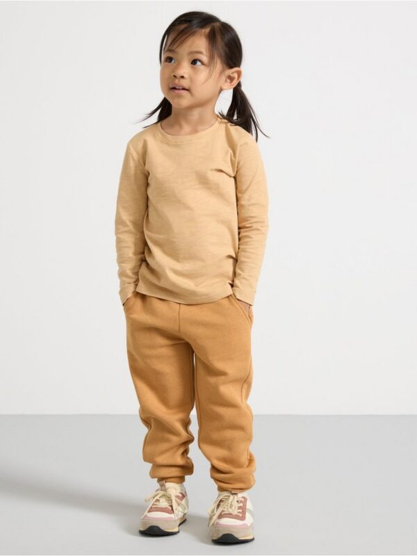 Joggers with brushed inside - 8597416-3012