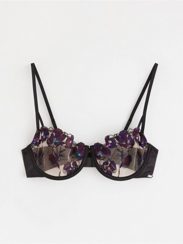 Ella m –  balconette bra in lace - 8724443-80