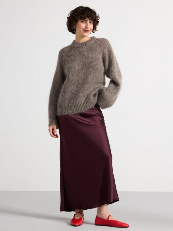 Maxi skirt in satin - 3000038-8596
