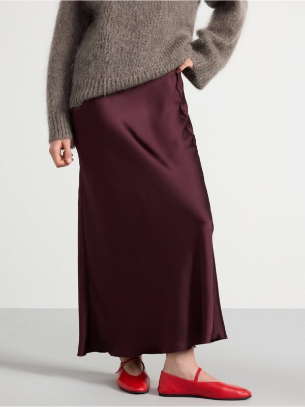Maxi skirt in satin - 3000038-8596