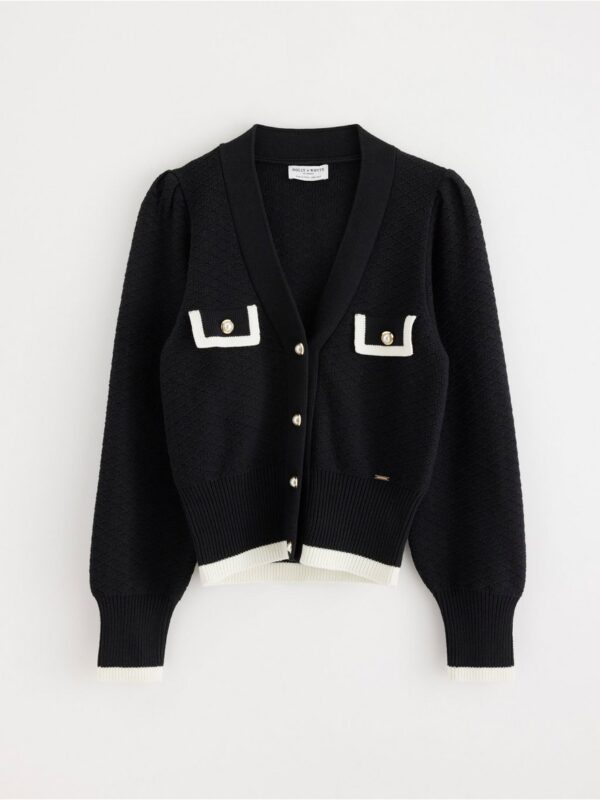 Cardigan with pearl buttons - 3000110-80
