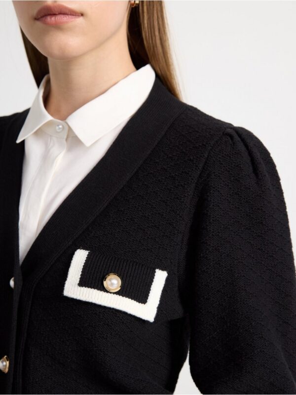 Cardigan with pearl buttons - 3000110-80