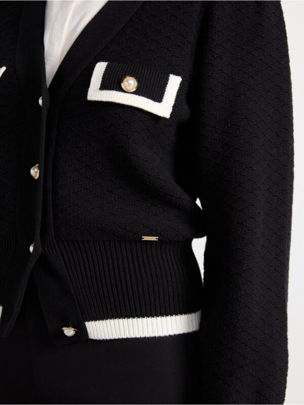 Cardigan with pearl buttons - 3000110-80