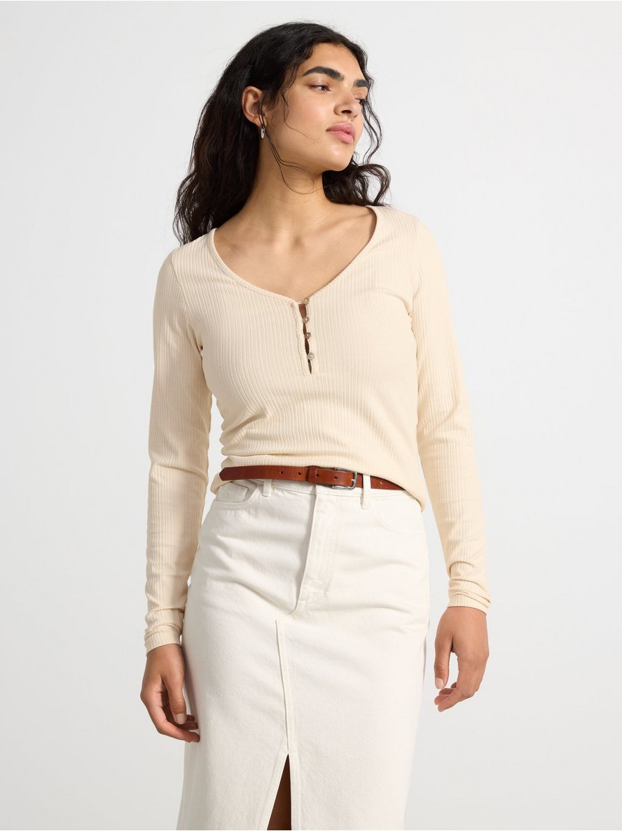 Majica – Ribbed long sleeved top